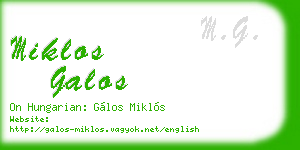 miklos galos business card